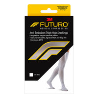 Futuro Anti Embolism Thigh High Closed Toe Stockings, Moderate, 1 Ea