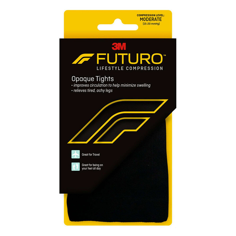 Futuro Opaque Tights 15-20 MmHg Moderate Medium Black Pair, 1 Ea