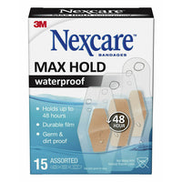 Nexcare Max Hold Assorted Waterproof Bandages, 15 Ea