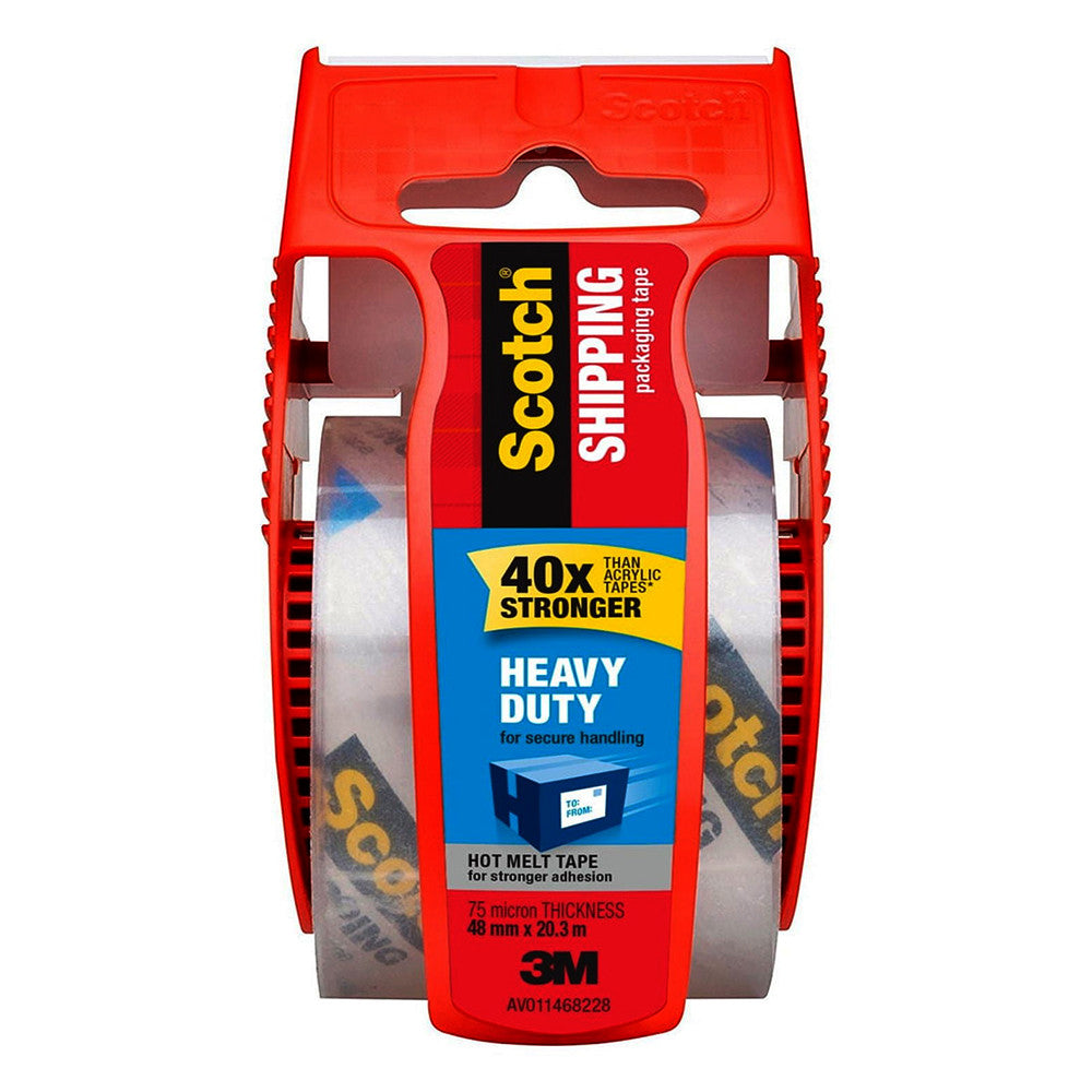 3M Scotch Packaging Tape In Sure Start Dispenser, Clear Size:142, 2 In X 800 In -1 Ea