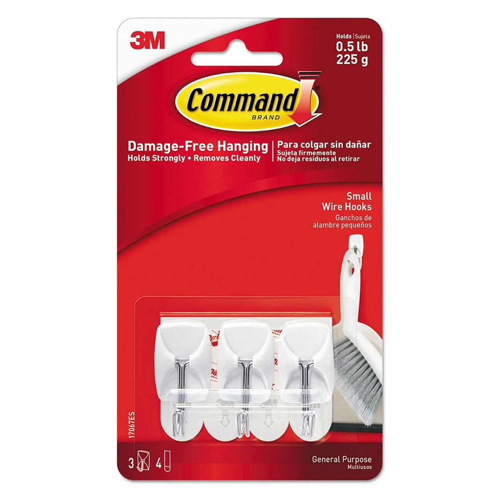 3M Command Small Utensil Hooks Clear 3Ea
