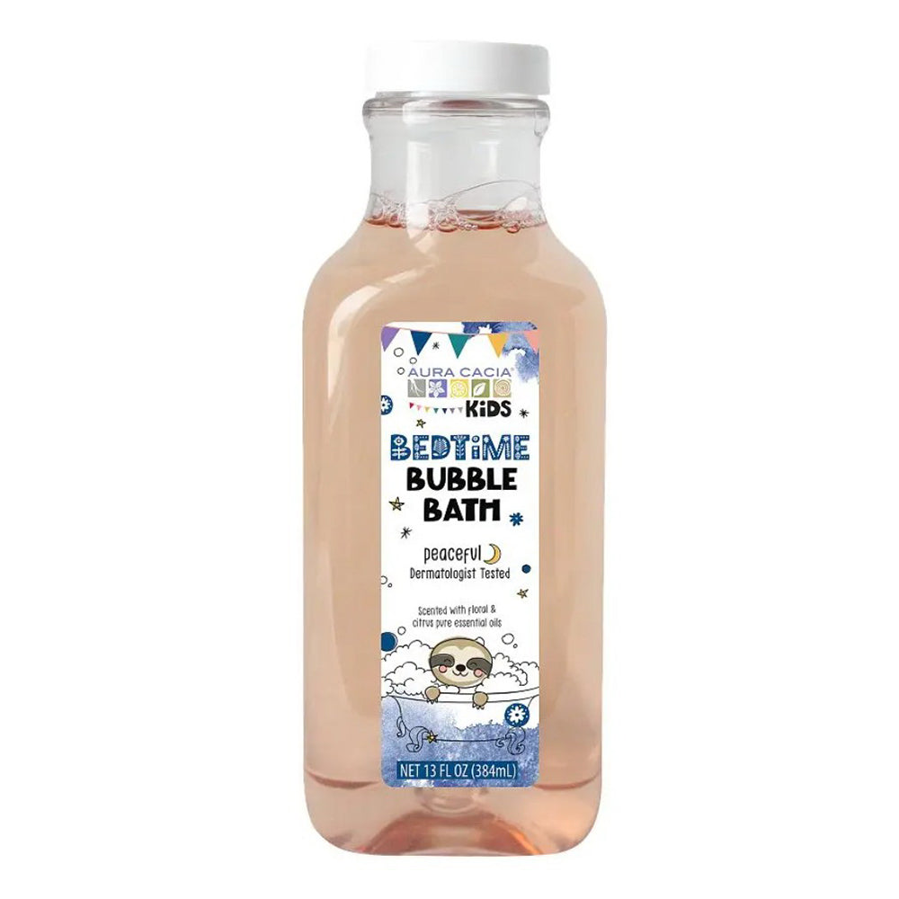 Aura Cacia Kids Bedtime Bubble Bath for Gentle Calming Bath with Essential Oils 13Oz (384ml)