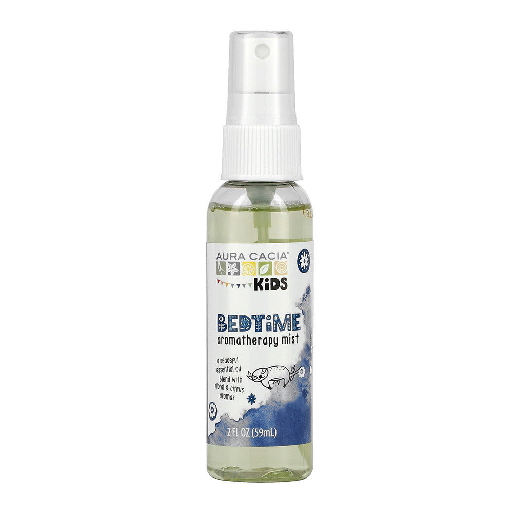 Aura Cacia Kids Bedtime Aromatherapy Mist Essential Oil with Floral and Citrus Aroma, 2 Oz