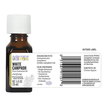Aura Cacia 100% Pure Essential Clarifying Oil, White Camphor, 0.5 Oz