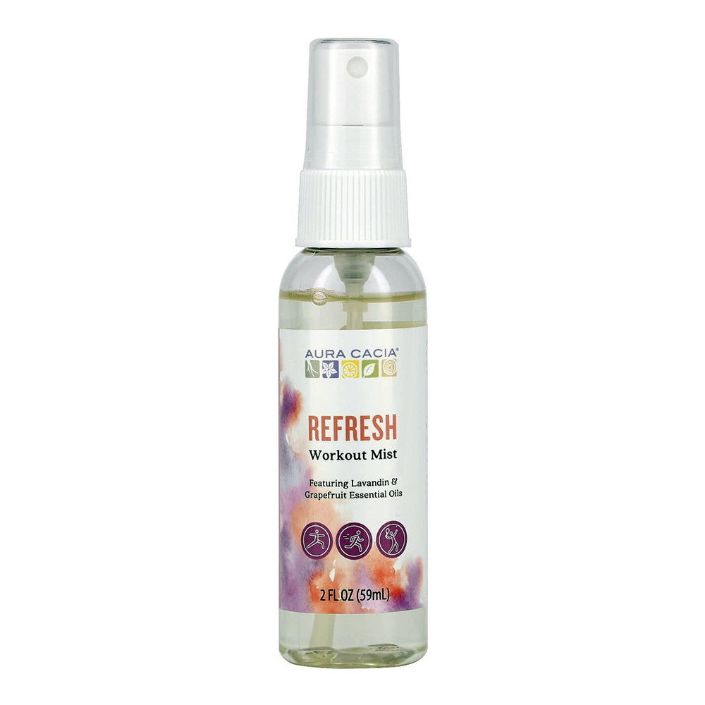 Aura Cacia Refresh Workout Mist, Lavandin and Grapefruit Essential Oil, 2 Oz