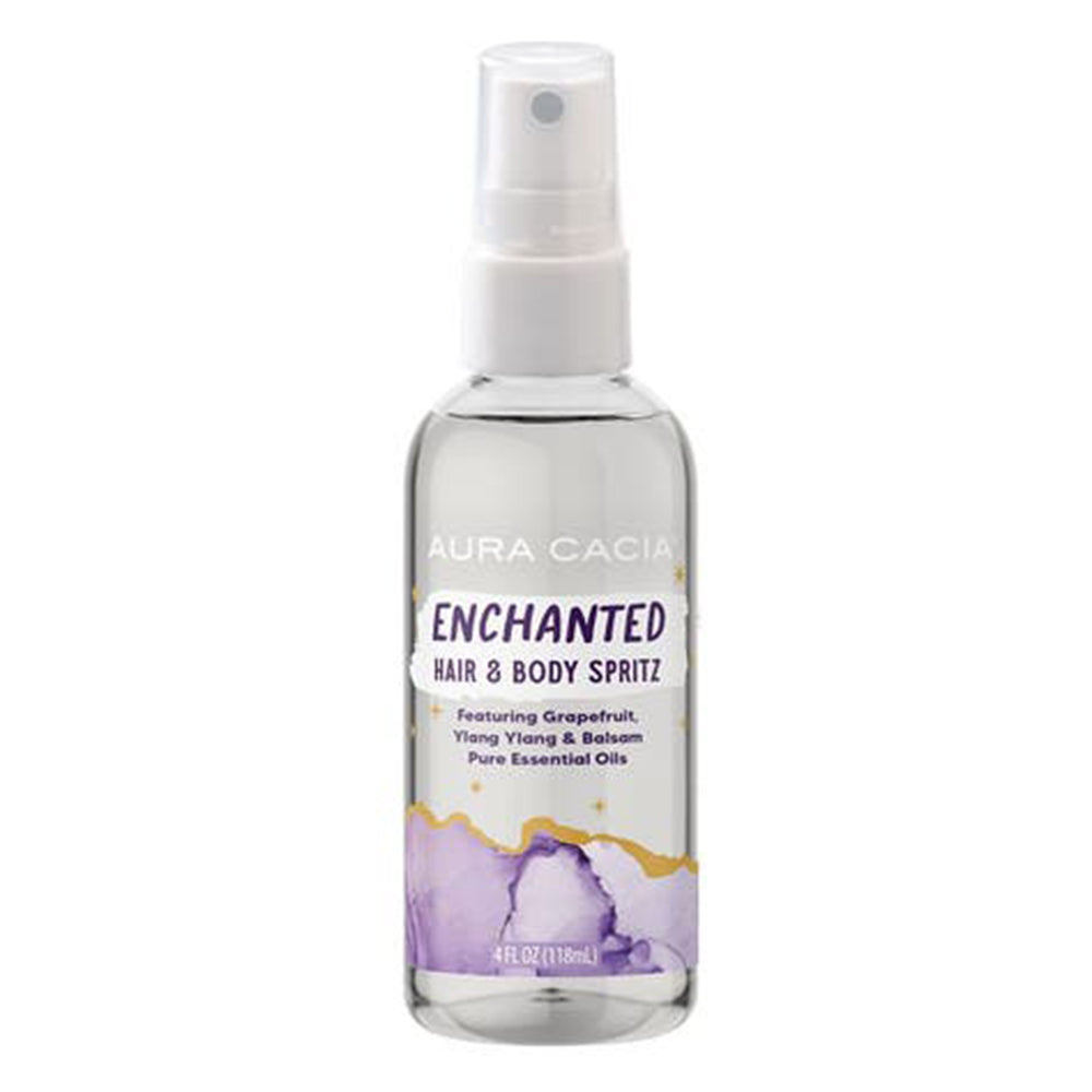 Aura Cacia Enchanted Elevated Body Mist with Essential Oils Feels Vibrant and Grounding 4Oz (118ml)