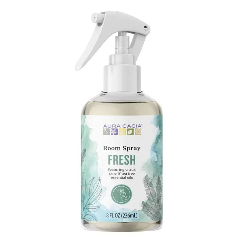 Aura Cacia Fresh Room Spray for Refreshing and Uplifting Spaces 8Oz (236ml)