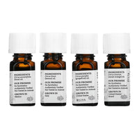 Aura Cacia Cheerful Pure Essential Oils Uplifting Kit, Grapefruit, Lemon, Lime and Sweet Orange, 4 Ea