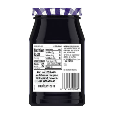 Smuckers Concord Grape Jelly, 12 Oz