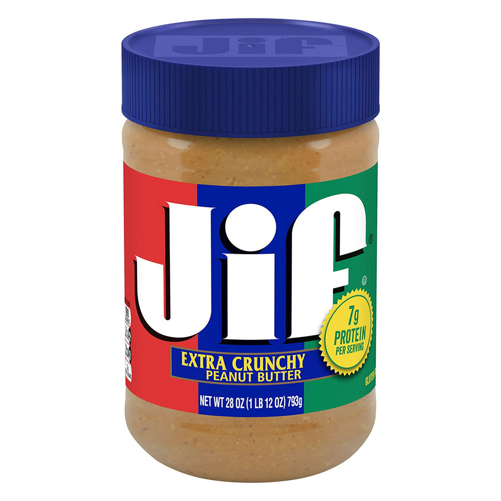 Jif Extra Crunchy Peanut Butter Jar, 28 Oz