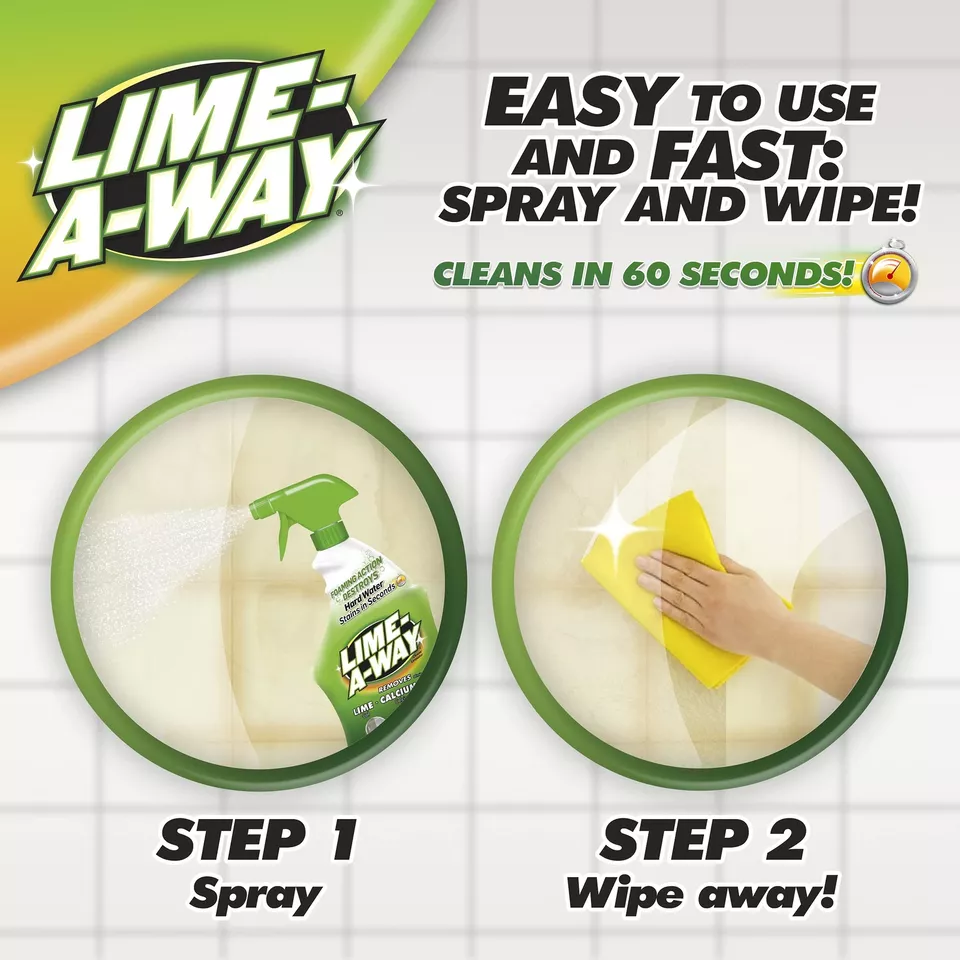 Lime-A-Way Lime Calcium Rust Cleaner, Turbo Foam, 22 Oz