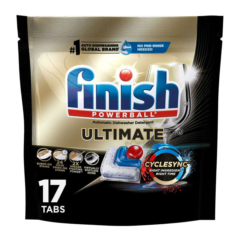 Finish Ultimate Dishwasher Tablets Premium Clean and Shine 17Ea