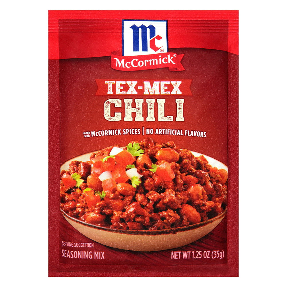 McCormick Tex Mex Chili Seasoning Mix Zesty Blend for Bold Flavorful Chili 1.25Oz (35g)