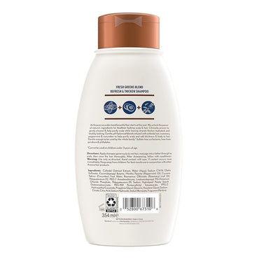 Aveeno Fresh Greens Blend Refresh and Thicken Shampoo, 12 Oz