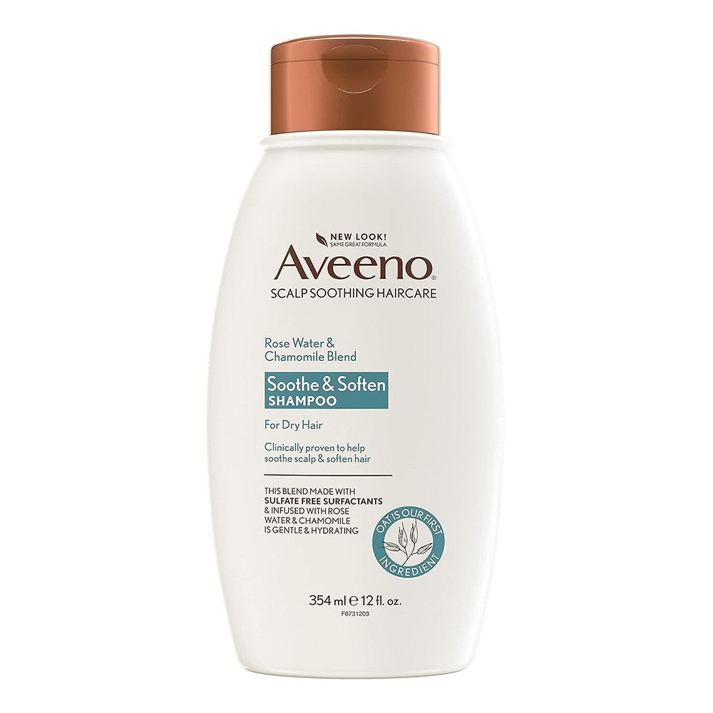Aveeno Hiar Shampoo Rosewater and Chamomile Blend, 12 Oz