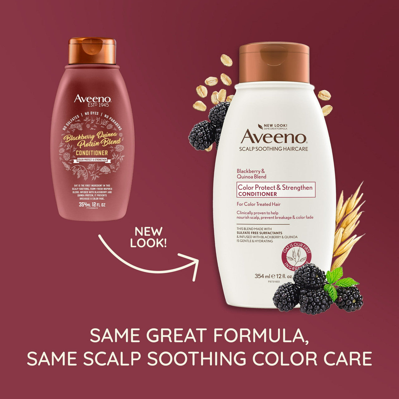 Aveeno Conditioner Blackberry Quinoa Protein Blend, 12 Oz