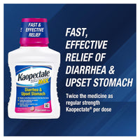 Kaopectate Max Liquid for Diarrhea and Upset Stomach Pain Relief, Peppermint Flavor, 8 Oz