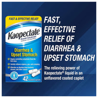 Kaopectate Diarrhea and Upset Stomach Pain Relief Coated Caplets, 42 Ea