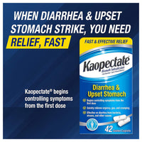 Kaopectate Diarrhea and Upset Stomach Pain Relief Coated Caplets, 42 Ea