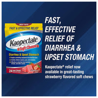 Kaopectate Anti Diarrhea and Upset Stomach Pain Relief Soft Chews, 24 Ea