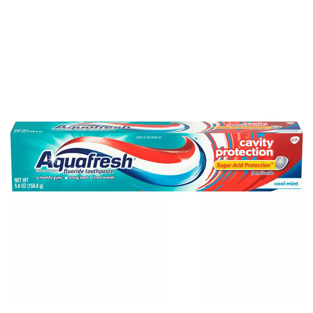 Aquafresh Cavity Triple Protection Fluoride Toothpaste, Cool Mint,  5.6 Oz