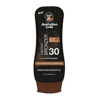 Australian Gold SPF 30 Lotion Sunscreen with Instant Bronzer, 8 Oz