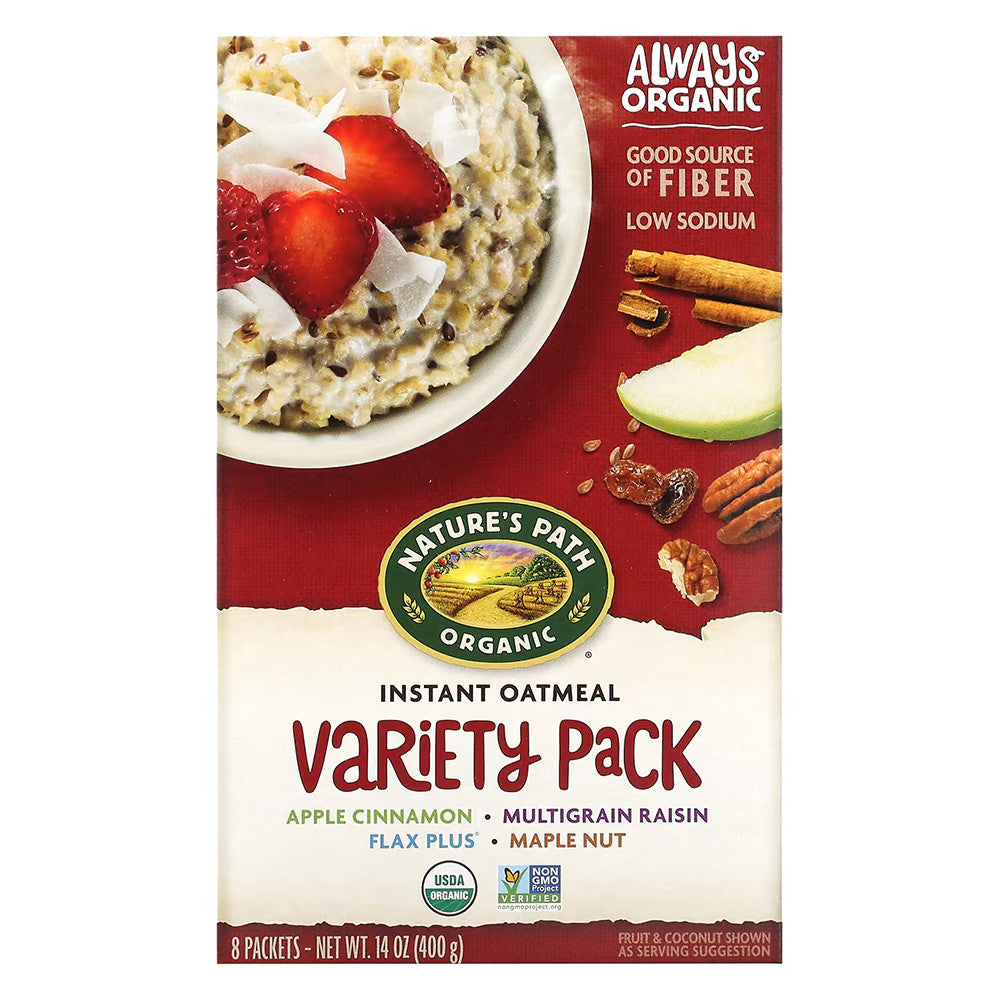 Nature's Path Organic Instant Oatmeal Variety Pack, 8 Packets, 14 Oz