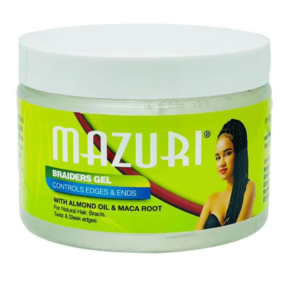 Mazuri Braiders Gel with Almond Oil and Maca Root Controls Edges and Ends 12Oz (355ml)