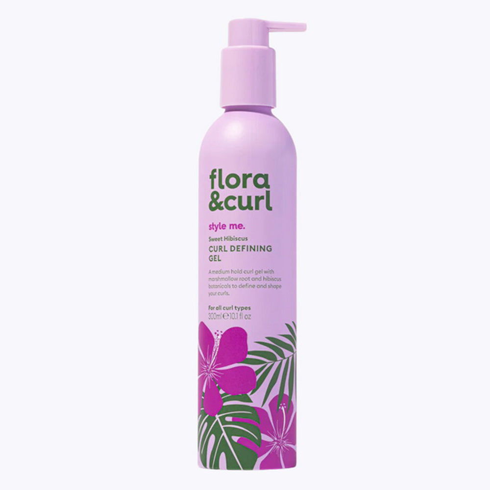 Flora and Curl Hibiscus Curl Gel Defines and Holds Curls 10.1Oz (300ml)