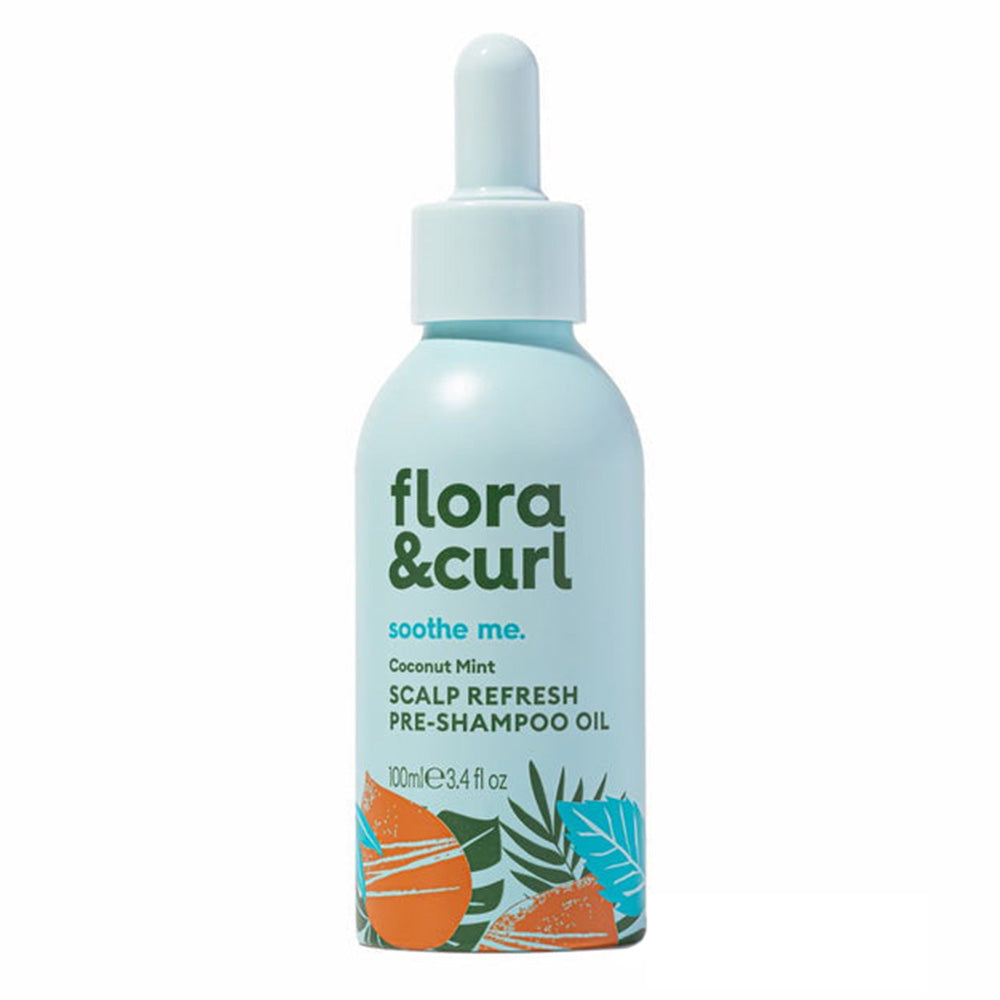 Flora and Curl Coconut Mint Oil Hydrates Scalp and Strengthens Hair 3.4Oz (100ml)