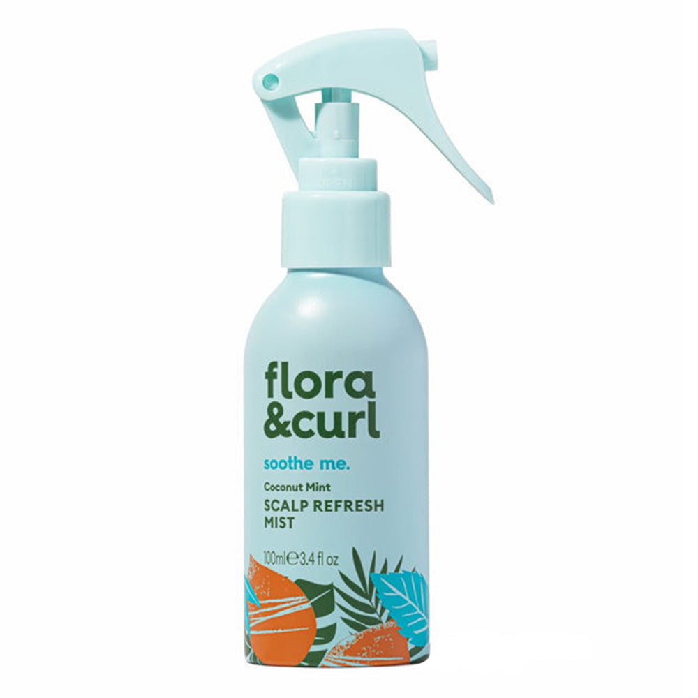Flora and Curl Coconut Mint Scalp Mist Refreshing and Hydrating Hair Care 3.4Oz (100ml)