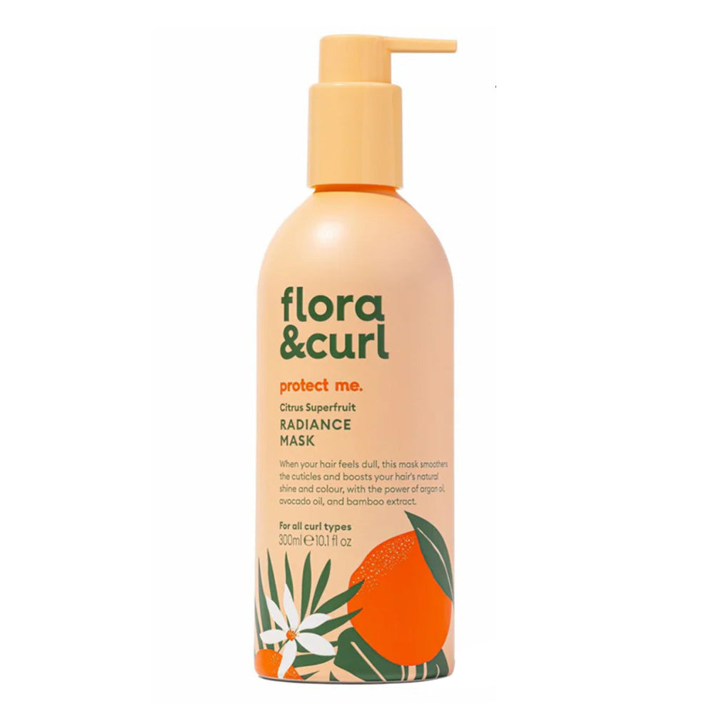 Flora and Curl Citrus Hair Mask for Hydrating Nourishing and Enhancing Curl Radiance 10.1Oz (300ml)