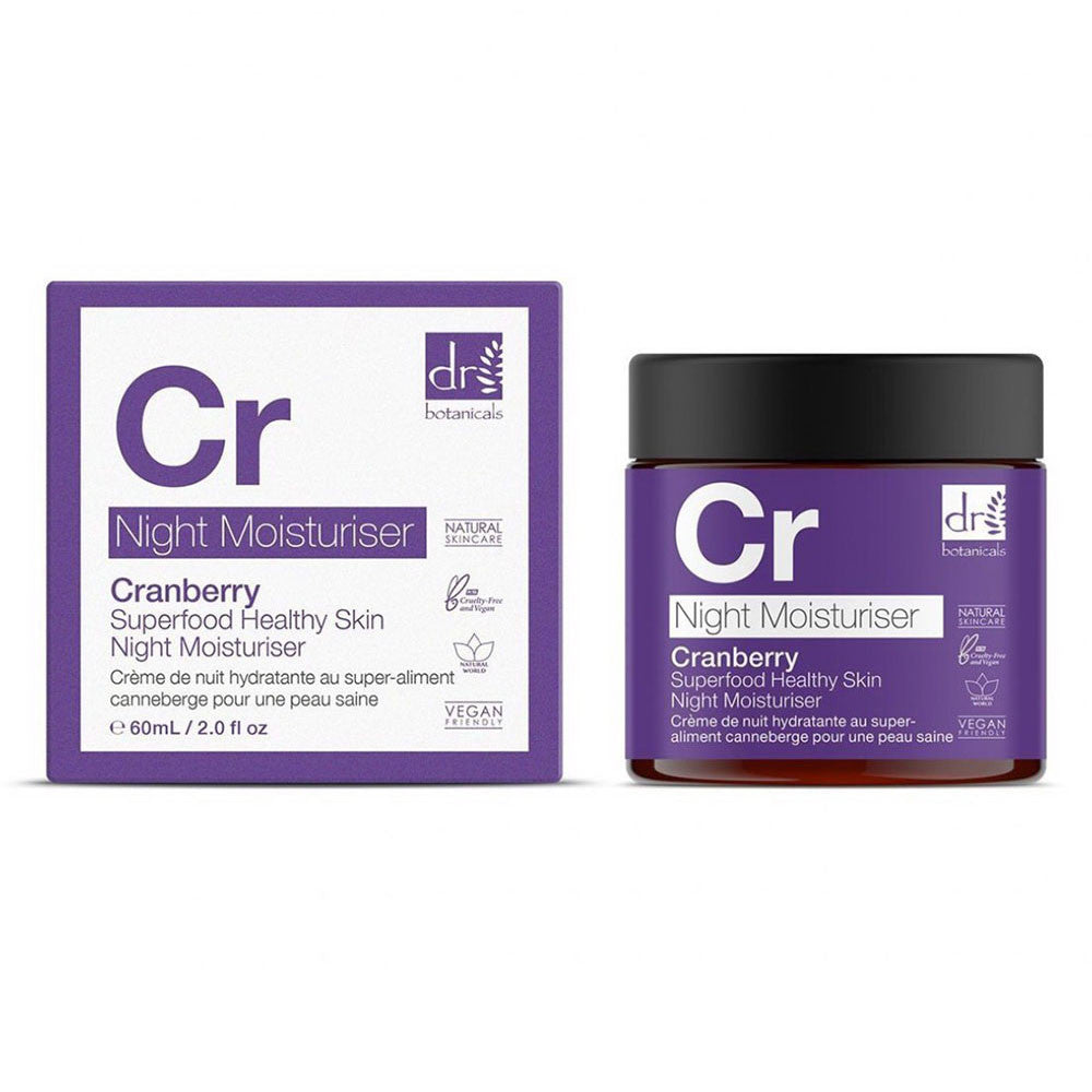 Dr Botanicals CR Night Moisturiser, Cranberry, 2 Oz