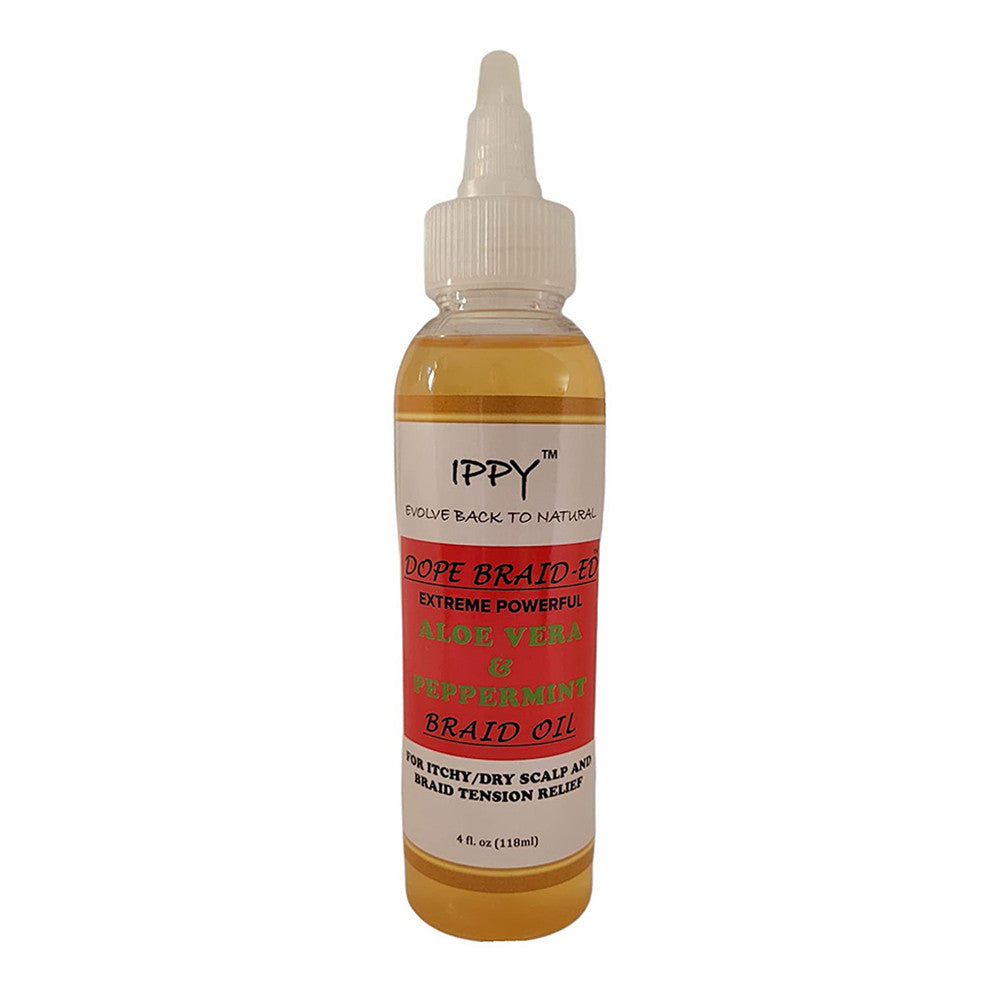 Ippy Dope Braid ED Aloe Vera and Peppermint Braid Oil, 4 Oz