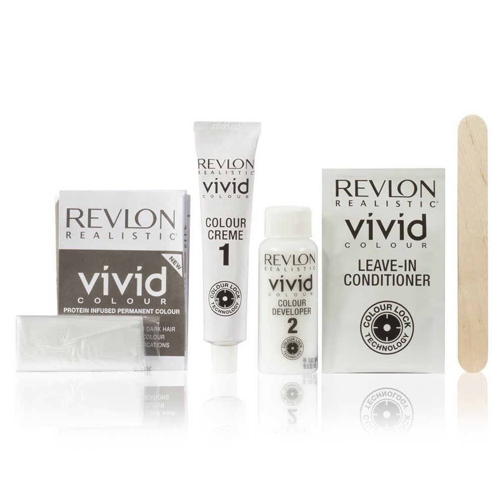 Revlon Realistic Vivid Colour Protein Infused Permanent Color, Jet Black, 3.7 Oz