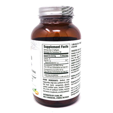 Flora Omega Brain Plus EPA and DHA Softgels, 60 Ea