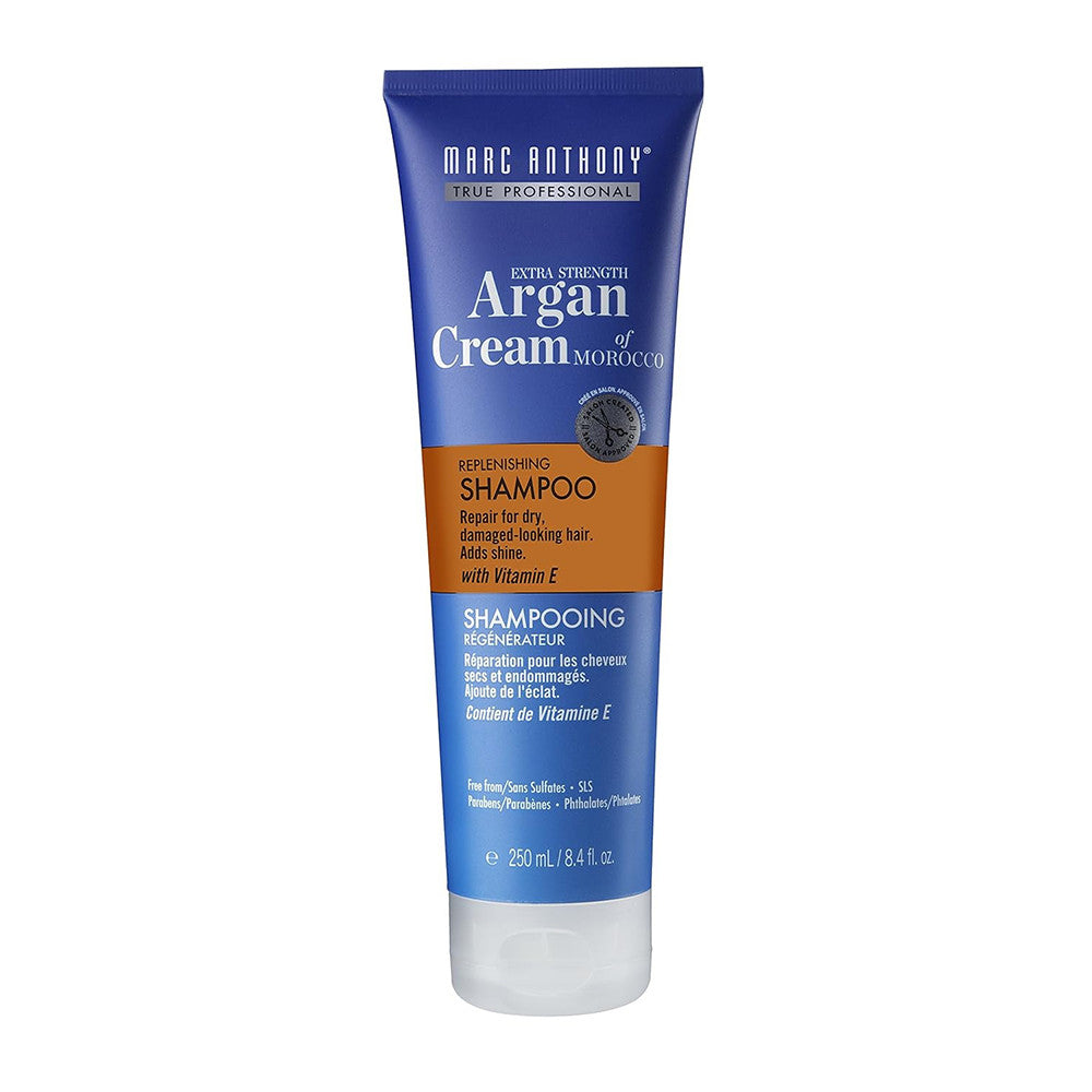 Marc Anthony Extra Strength Argan Cream of Morocco Replenishing Shampoo, 8.4 Oz