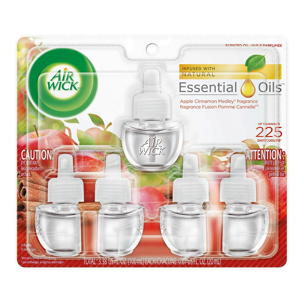Air Wick Scented Oil Refills Hawaiian and Raspberry Medley for Air Freshener 3.38Oz (100ml)