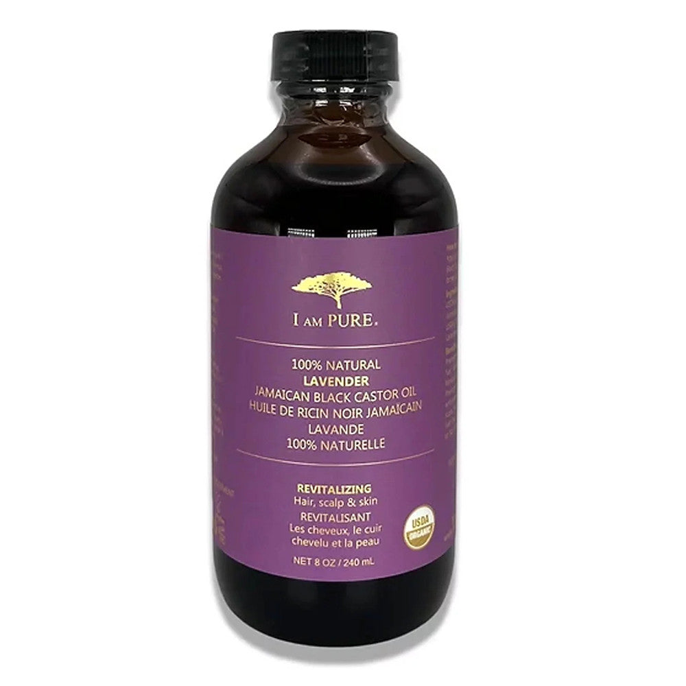 I Am Pure Jamaican Black Castor Oil, Lavender, 8 Oz