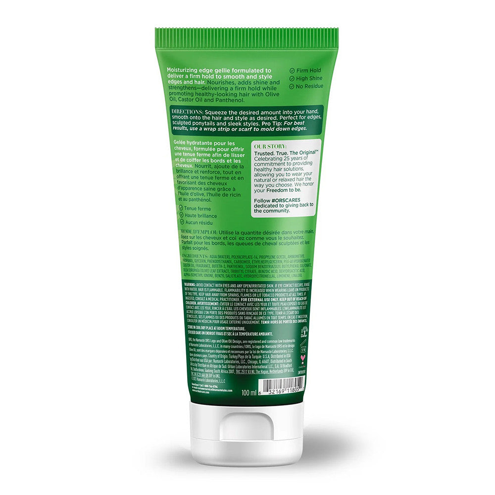 ORS Olive Oil Style and Sculpt Glaze and Hold Edge Gellie Infused with Castor Oil, 3.4 Oz