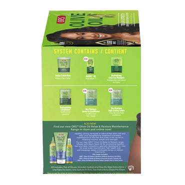 ORS Olive Oil Texlax & Stretch Semi-Straightening System Kit, 1 Ea