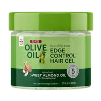 ORS Olive Oil Edge Control Hair Gel Infused with Sweet Almond Oil, 4 Oz