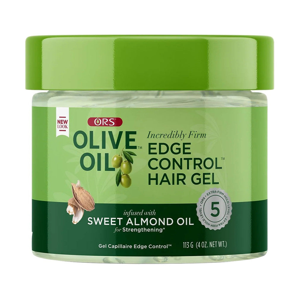 ORS Olive Oil Edge Control Hair Gel Infused with Sweet Almond Oil, 4 Oz