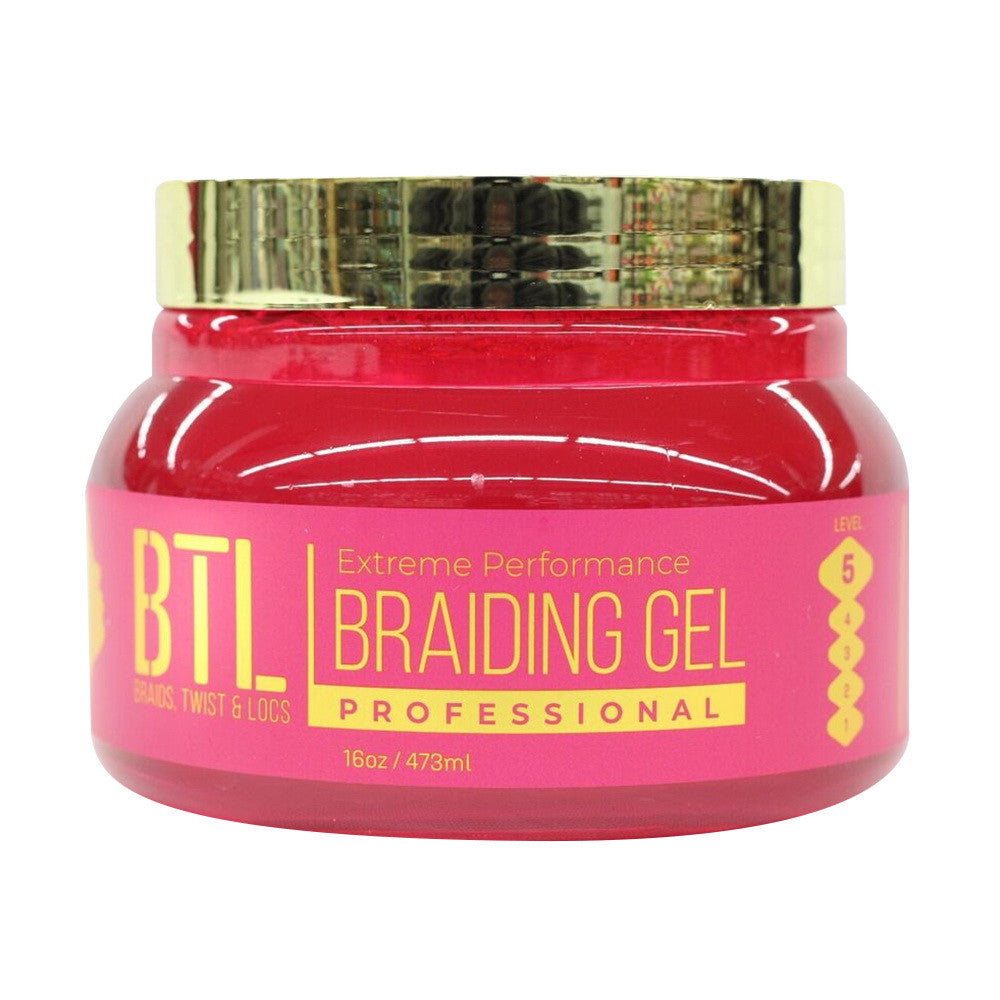 Braid Twist and Loc Extreme Braiding Gel, Pink, 16 Oz