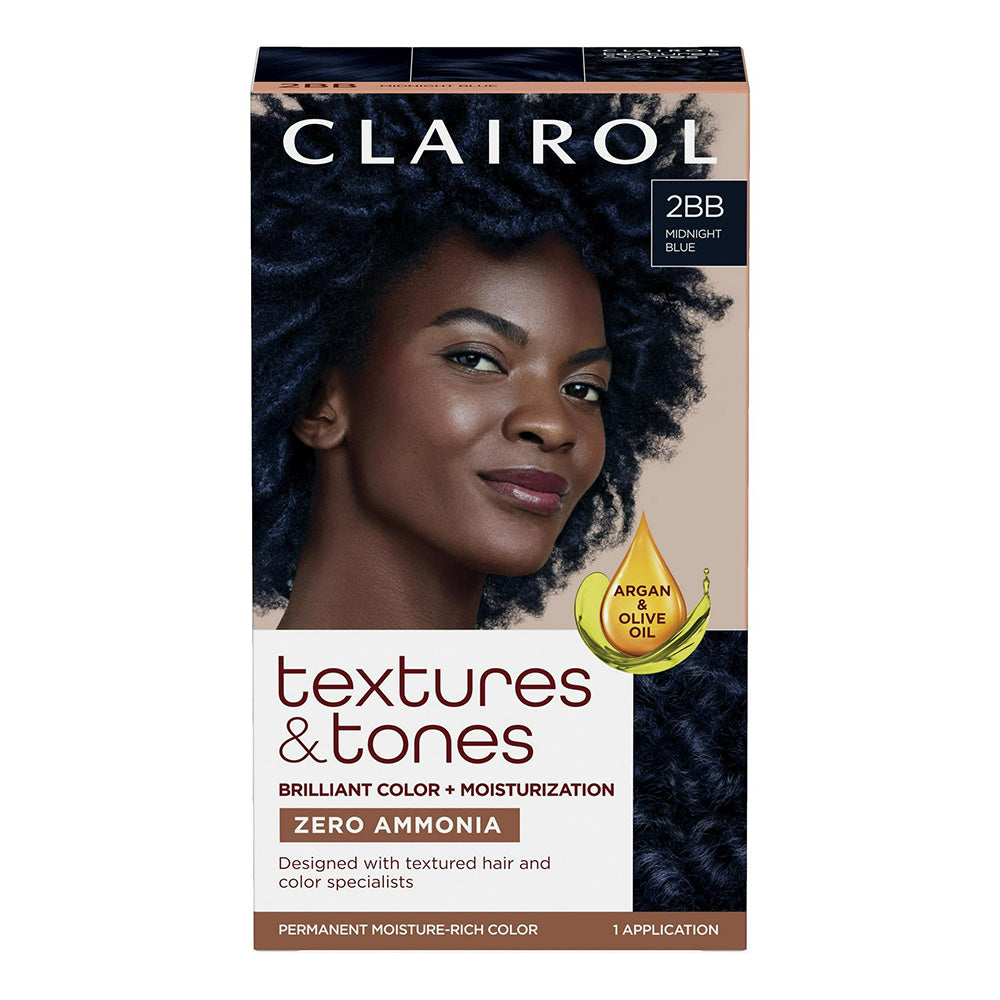 Textures and Tones Permanent Hair Color 2BB Midnight Blue for Women 1Ea