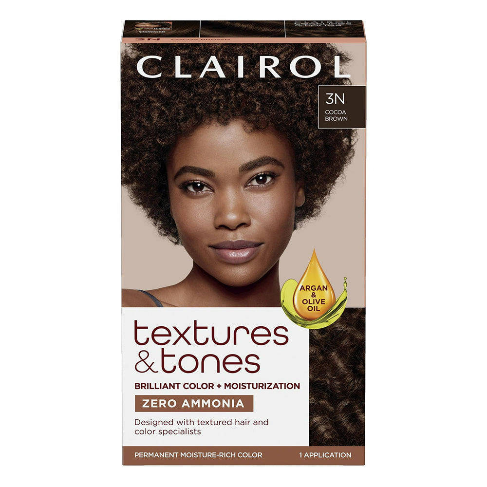 Textures and Tones Permanent Hair Color 3N Cocoa Brown for Women 1Ea