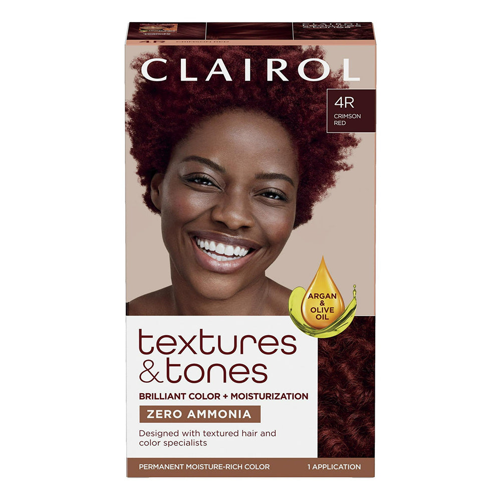 Textures and Tones Permanent Hair Color 4R Crimson Red for Women 1Ea