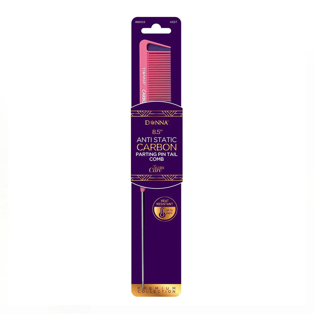 Donna Anti Static Heat Carbon Parting Pin Tail Comb, 1 Ea