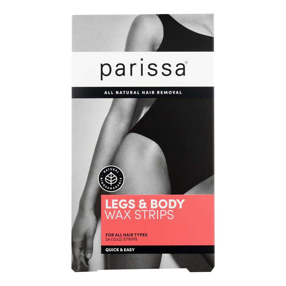 Parissa Legs and Body Wax Strips, Quick and Easy Hair Removal, 24 Ea