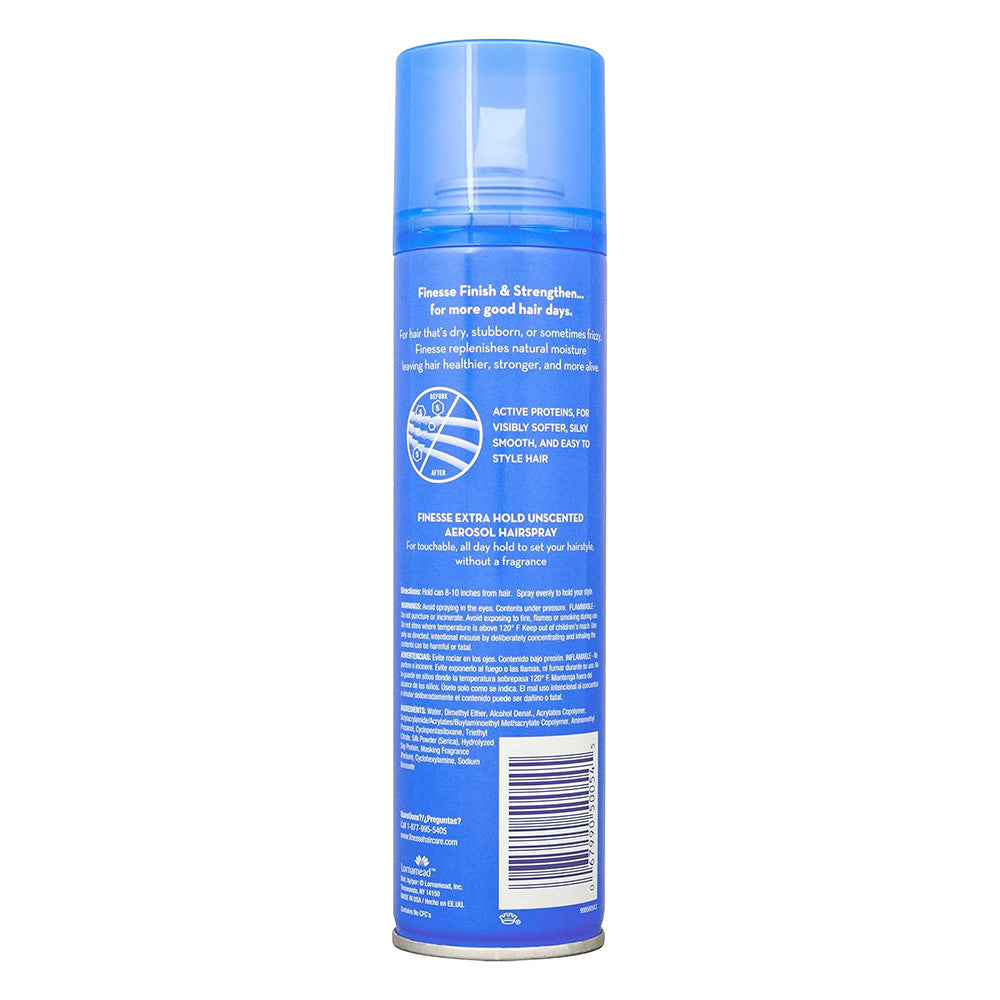 Finesse Self Adjusting Extra Hold Unscented Hair Spray Unisex, 7 Oz
